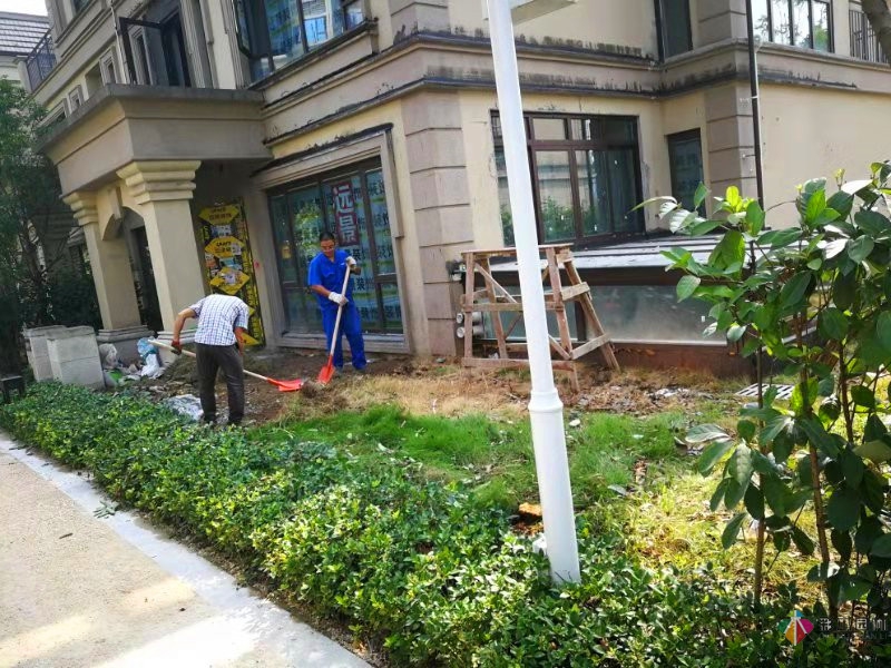 國盛園宿現場花園施工照片效果